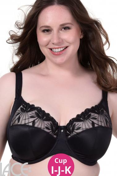PrimaDonna Orlando Large Cups Full Cup Wire Bra in Charcoal Black