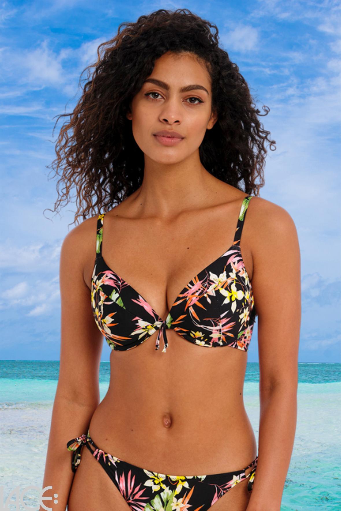 Sunset Dreams padded underwired bikini top Cup E + for €29.99