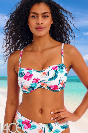 Freya Swim - Palm Paradise Bikini Bandeau bra with detachable straps E-I cup