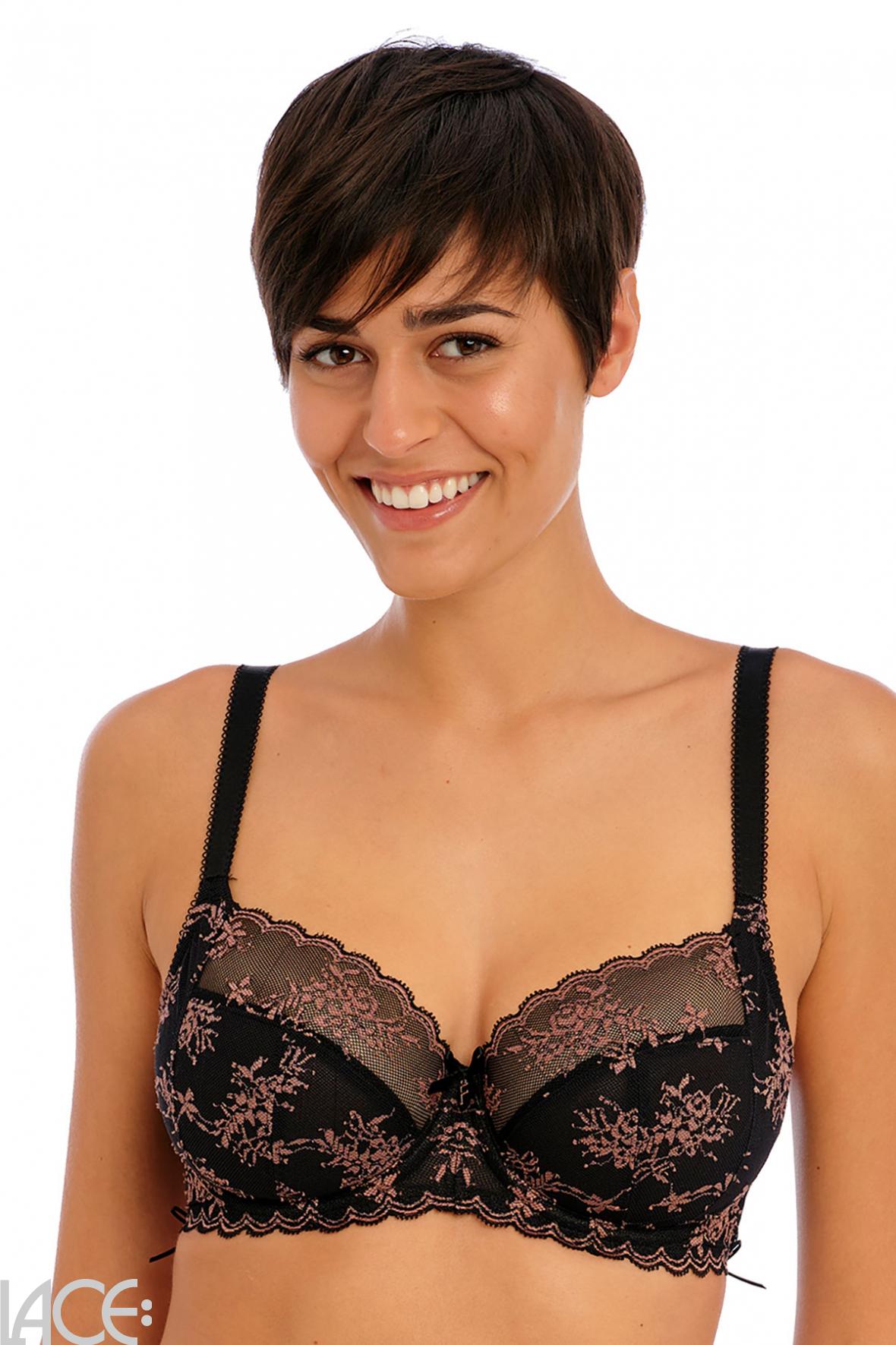 Freya Offbeat Decadence Moulded Spacer Bra - Black  Bras Galore – Bras  Galore - Lingerie and Swimwear Specialist