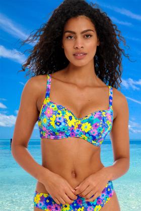 Freya Jungle Flower Bandless Deco Moulded Bikini Top Tropical