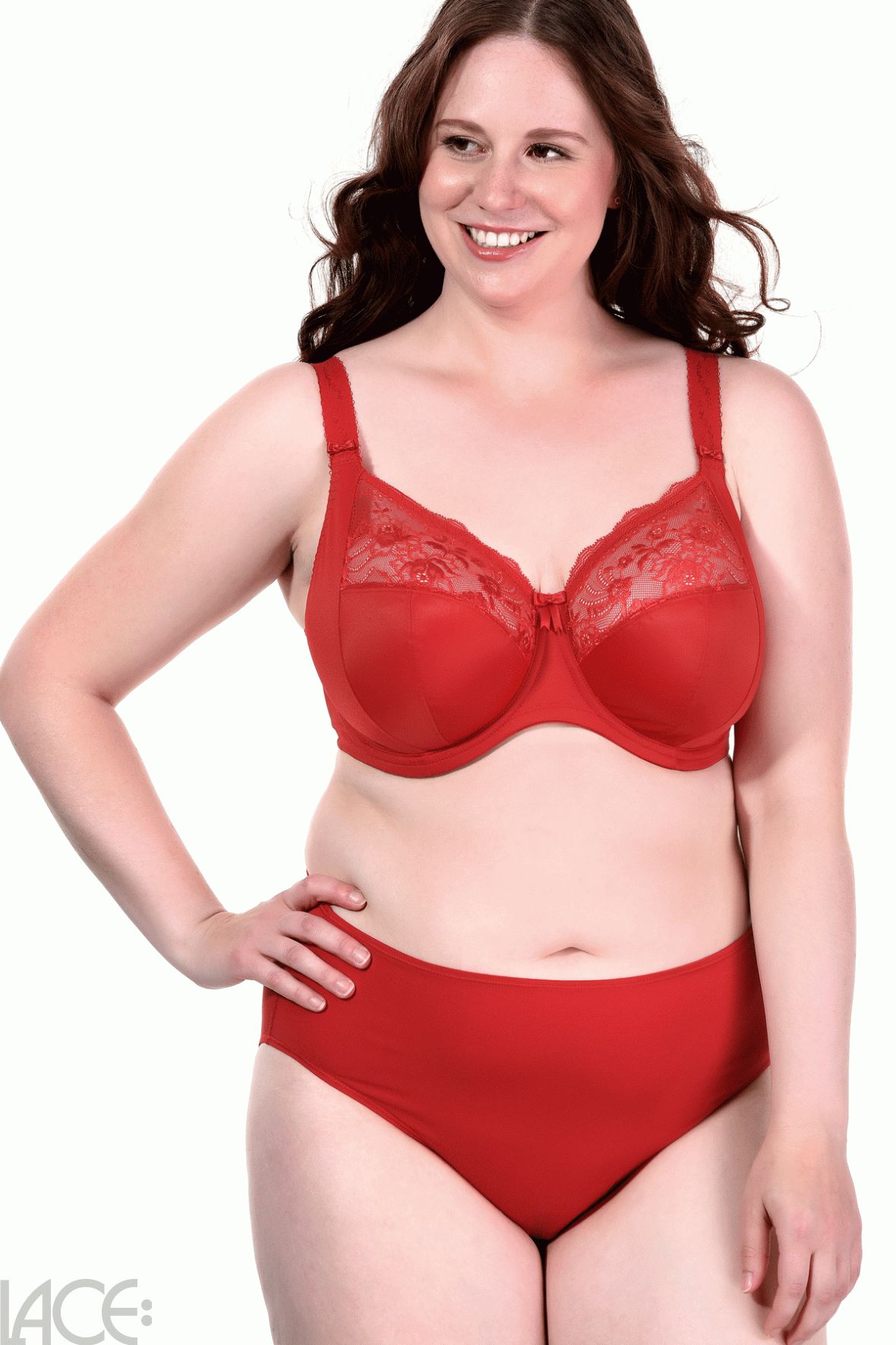 Elomi rose colored Demi cup underwire bra. Size 38 K US ( 38 H UK)