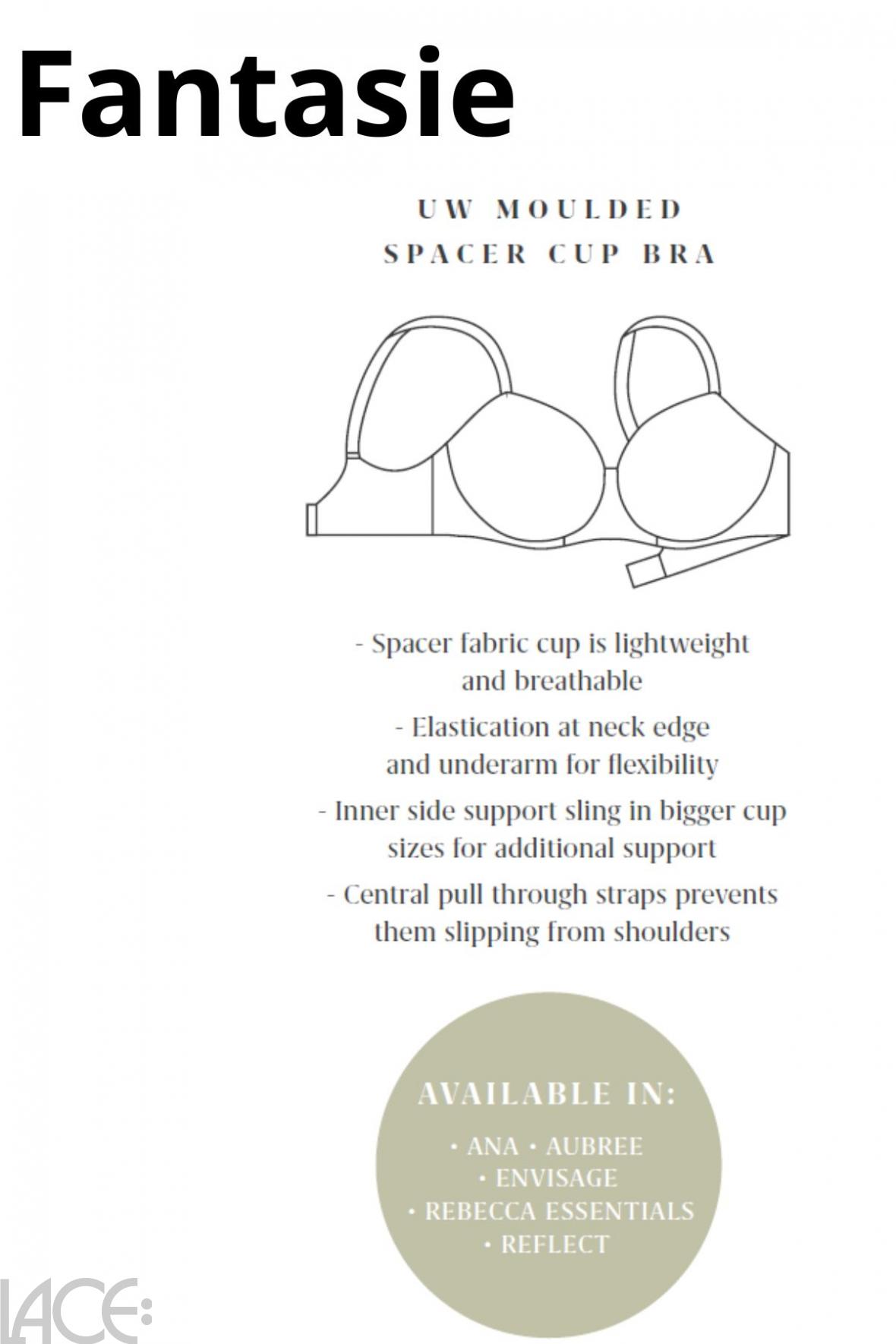 Fantasie Lingerie Rebecca Essentials T-shirt Spacer bra F-K cup BLACK –