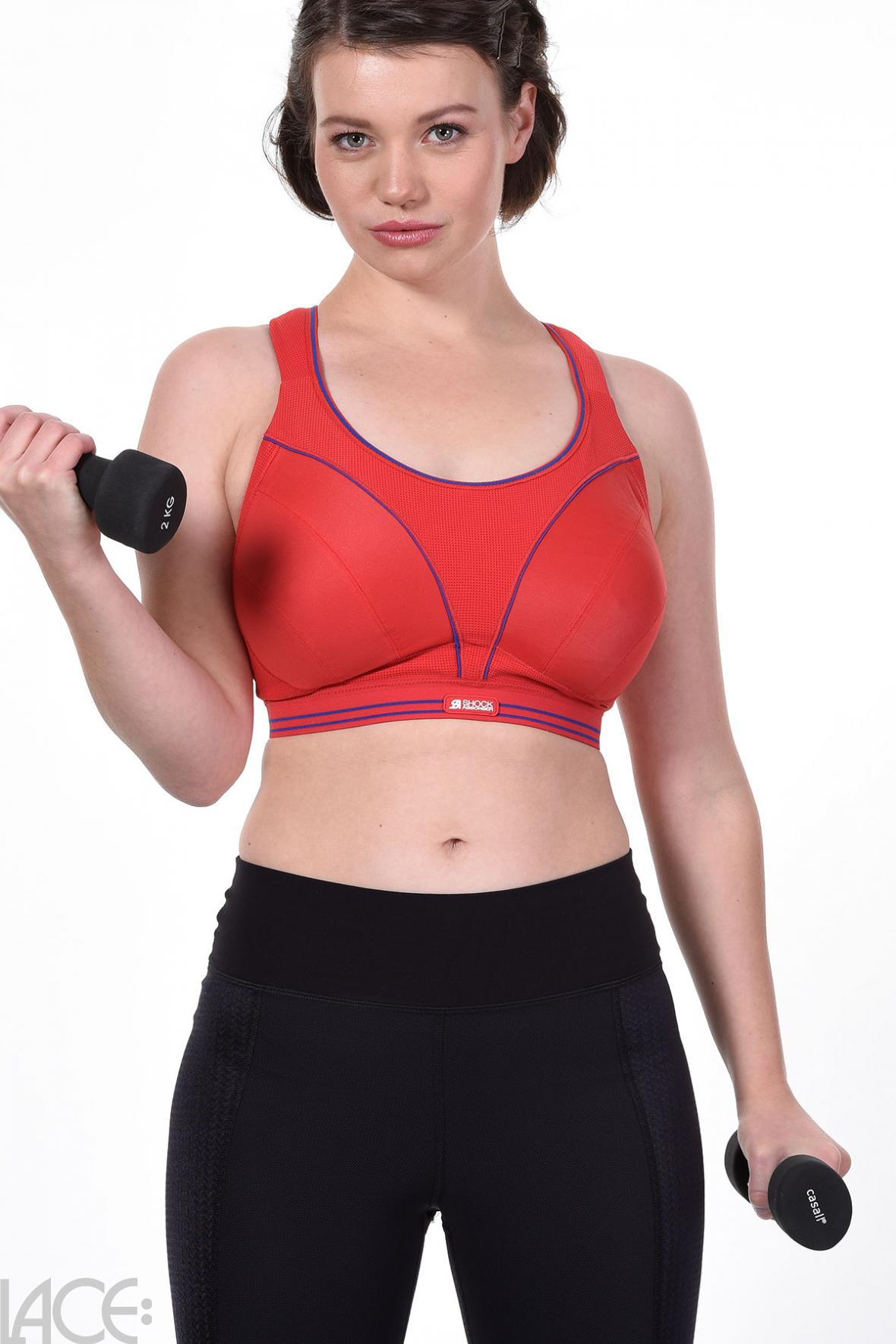 Shock Absorber Ultimate Run Non-wired Sports bra F-I cup RED –